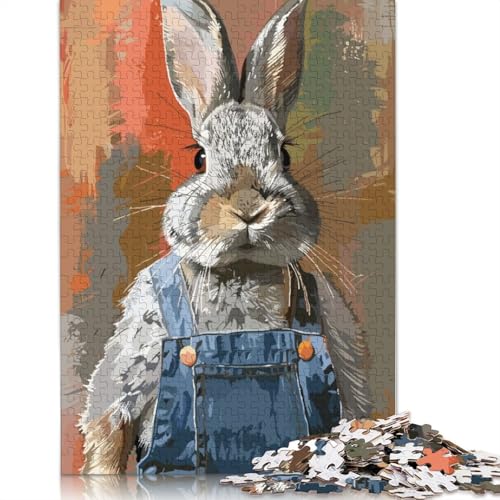 Bunny Fashion Puzzle 1000 Teile Schwer Puzzle Spielzeug Lernspiel Impossible Herausforderung Spielzeug Für Erwachsene Und Kinder in Bewährter 1000pcs (38x26cm) von LMYmoney