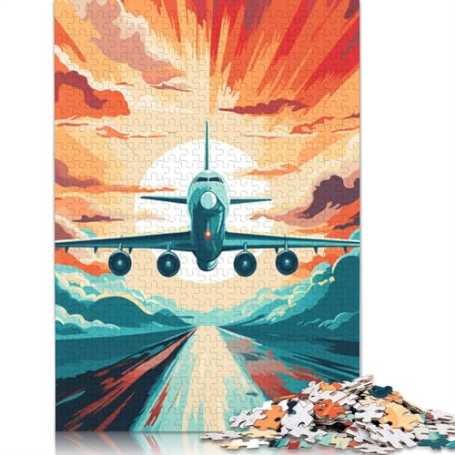 Bunte Flugzeuge, Holzpuzzle, 1000 Teile, Puzzle für Erwachsene, Lernspiel, Herausforderung, Spielzeug, 1000 Stück (75 x 50 cm) von LMYmoney