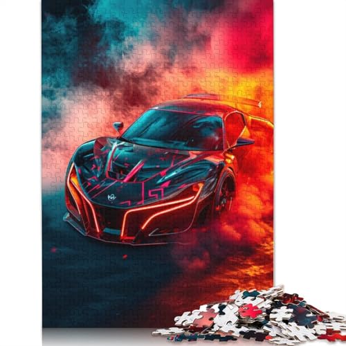 Buntes, Cooles Sportwagen-Puzzle für Erwachsene, 1000-teiliges Puzzle für Teenager ab 12 Jahren, 1000 Teile (75 x 50 cm) von LMYmoney