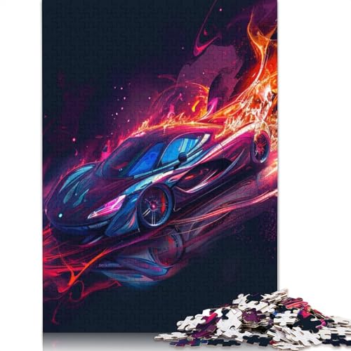 Buntes, Cooles Sportwagen-Puzzle für Teenager, 1000 Teile, Puzzle, Denksportaufgaben für Erwachsene, 1000 Teile (75 x 50 cm) von LMYmoney