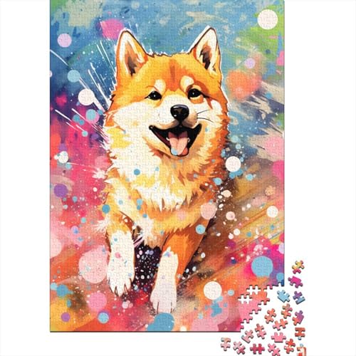 Buntes Corgi-Puzzle, Familienspaß, rechteckiges Papierpuzzle für Kinder und Erwachsene ab 12 Jahren, Geburtstagsgeschenk, 1000 Teile (38 x 26 cm) von LMYmoney