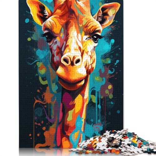 Buntes Giraffen-Puzzle, 1000 Teile, für Erwachsene und Jugendliche ab 12 Jahren, 1000 Teile (75 x 50 cm) von LMYmoney