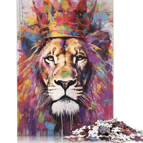 Buntes Löwengemälde, Puzzle für Erwachsene, 1000 Teile, Puzzle für Erwachsene und Teenager ab 12 Jahren, 1000 Teile (75 x 50 cm) von LMYmoney