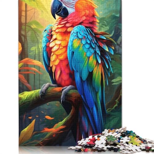 Buntes Papageien-Puzzle für Teenager, 1000 Teile, Puzzle, Denksportaufgaben für Erwachsene, 1000 Teile (75 x 50 cm) von LMYmoney