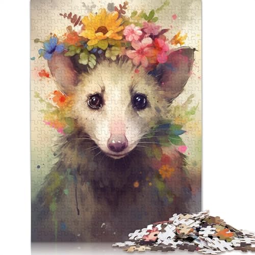 Buntes Puzzle mit Babymaus-Motiv, lustiges Premium-Puzzle aus Karton für Jungen oder Mädchen, 1000 Teile (75 x 50 cm) von LMYmoney