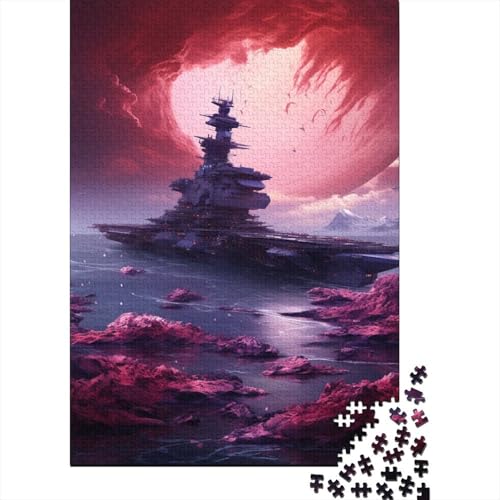 Buntes Schiffspuzzle, Familienspaß, rechteckiges Papierpuzzle für Kinder und Erwachsene ab 12 Jahren, Geburtstagsgeschenk, 1000 Teile (38 x 26 cm) von LMYmoney