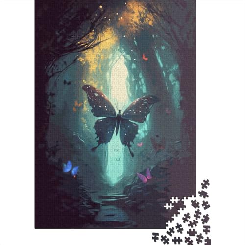 Butterfly Puzzle 1000 Teile Schwer Puzzle Spielzeug Pädagogisches Spiel Impossible Herausforderung Spielzeug Für Erwachsene Kinder 1000pcs (38x26cm) von LMYmoney