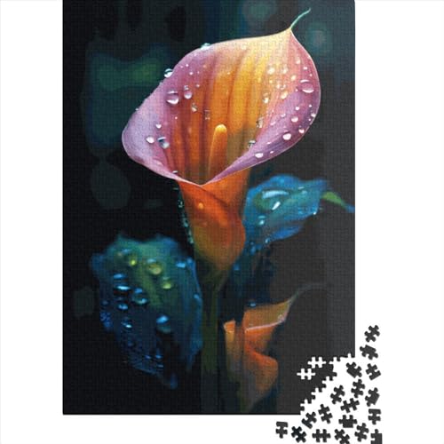 Calla Flower Puzzles 1000 Teile Schwer Puzzle Spielzeug Lernspiel Impossible Herausforderung Spielzeug Für Erwachsene Kinder 1000pcs (75x50cm) von LMYmoney
