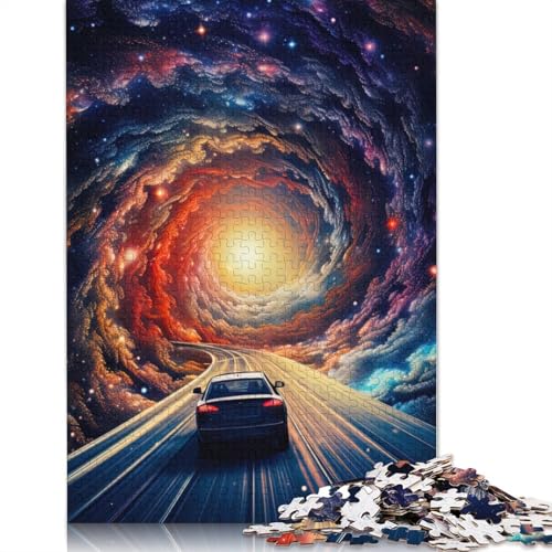 Car Driving Through Galaxy Puzzles 1000 Teile Schwer Puzzle Spielzeug Lernspiel Impossible Herausforderungsspielzeug Für Erwachsene Und Kinder Ab 12 Jahren 1000pcs (38x26cm) von LMYmoney