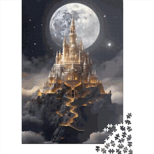 Castle On A Hill Puzzles 1000-teilige Schwer Puzzle Spielzeug Lernspiel Impossible Herausforderungsspielzeug Für Erwachsene Kinder 1000pcs (75x50cm) von LMYmoney