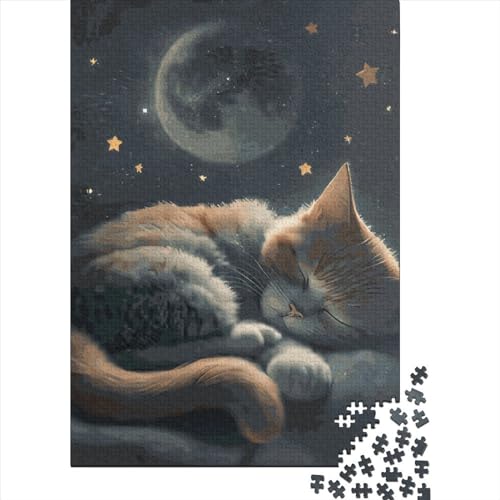 Cat Cute Puzzle 1000-teilige Schwer Puzzle Spielzeug Lernspiel Impossible Herausforderungsspielzeug Für Erwachsene Kinder 1000pcs (75x50cm) von LMYmoney