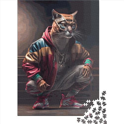 Cat Dancer Puzzle 1000 Teile Schwer Puzzle Spielzeug Lernspiel Impossible Herausforderungsspielzeug Für Erwachsene Und Kinder Ab 14 Jahren 1000pcs (75x50cm) von LMYmoney