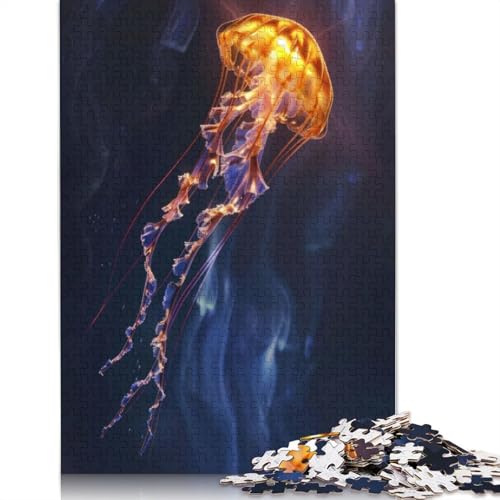 Celestial Jellyfish Puzzle 1000 Teile Schwer Puzzle Spielzeug Lernspiel Impossible Herausforderung Spielzeug Für Erwachsene Und Kinder in Bewährter 1000pcs (75x50cm) von LMYmoney