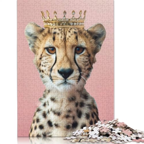 Cheetah King Puzzle, Lernspiele, Familienaktivitäten, Premium-Karton-Puzzle für Frauen und Männer, 1000 Teile (75 x 50 cm) von LMYmoney
