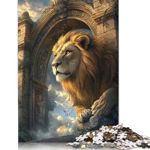 Christian Lion 1000-teiliges Puzzle, 100% recycelte Holzplatte, Puzzlespiele für Kinder ab 12 Jahren, 1000 Teile (75 x 50 cm) von LMYmoney