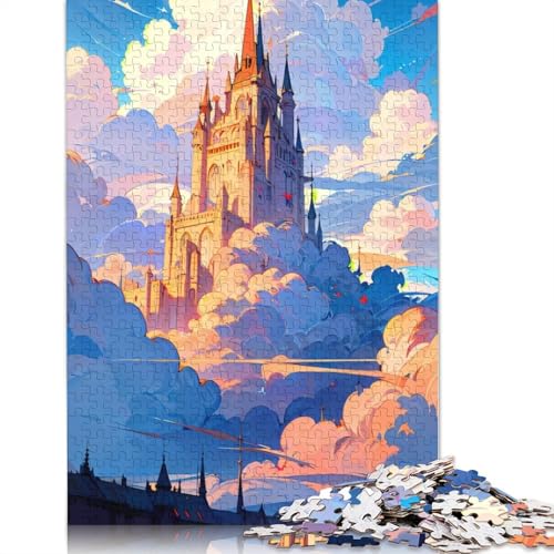 Cloudy Castle Puzzle 1000-teilige Schwer Puzzle Spielzeug Lernspiel Impossible Herausforderung Spielzeug Für Erwachsene Und Kinder Ab 14 Jahren 1000pcs (38x26cm) von LMYmoney