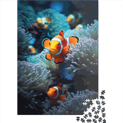 Clownfish Paradise Puzzle 1000 Teile Schwer Puzzle Spielzeug Lernspiel Impossible Herausforderung Spielzeug Für Erwachsene Kinder 1000pcs (75x50cm) von LMYmoney