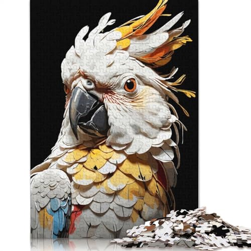 Cockatoo Bird Animals Puzzle 1000 Teile Schwer Puzzle Spielzeug Lernspiel Impossible Herausforderung Spielzeug Für Erwachsene Kinder 1000pcs (75x50cm) von LMYmoney