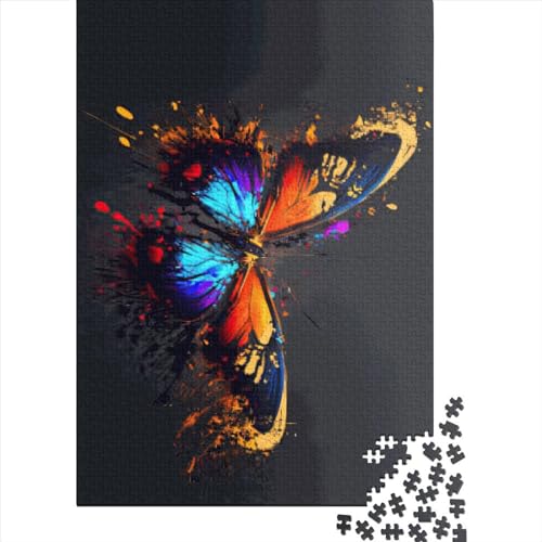 Colorful Butterfly Puzzles 1000 Teile Schwer Puzzle Spielzeug Lernspiel Impossible Herausforderungsspielzeug Für Erwachsene Kinder 1000pcs (75x50cm) von LMYmoney
