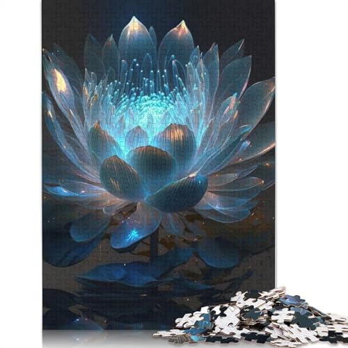 Colorful Lotus Flowers Puzzles 1000 Teile Schwer Puzzle Spielzeug Lernspiel Impossible Herausforderung Spielzeug Für Erwachsene Kinder 1000pcs (75x50cm) von LMYmoney