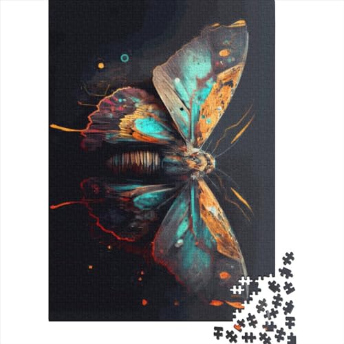 Colorful Moth Puzzles 1000 Teile Schwer Puzzle Spielzeug Lernspiel Impossible Herausforderungsspielzeug Für Erwachsene Und Kinder Ab 12 Jahren 1000pcs (75x50cm) von LMYmoney