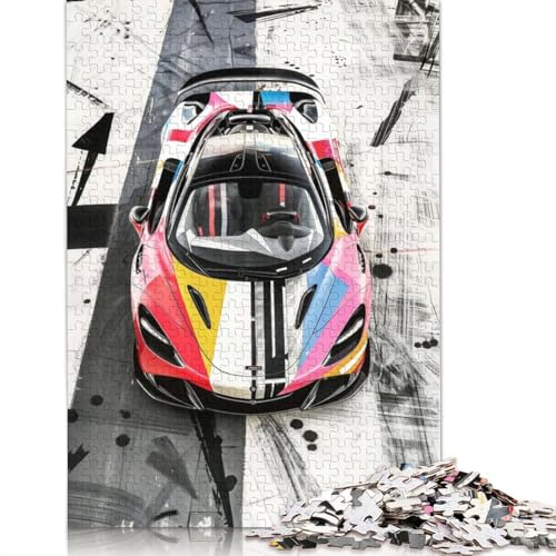 Colorful Supercar Puzzles 1000 Teile Schwer Puzzle Spielzeug Lernspiel Impossible Herausforderungsspielzeug Für Erwachsene Kinder 1000pcs (40x28cm) von LMYmoney