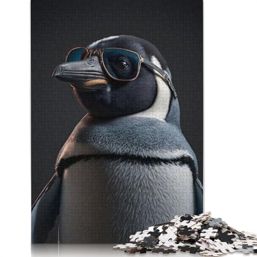 Cooles Pinguin-Puzzle, kreative Spiele, Premium-Karton-Puzzle für Frauen und Männer, Geburtstagsgeschenk, 1000 Teile (75 x 50 cm) von LMYmoney