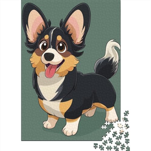 Corgi-Ostergeschenke-Puzzle, anspruchsvolle Familienspiele, 100% recycelte Pappe, Puzzle für Erwachsene und Kinder, 70 x 50 cm, 1000 Teile von LMYmoney