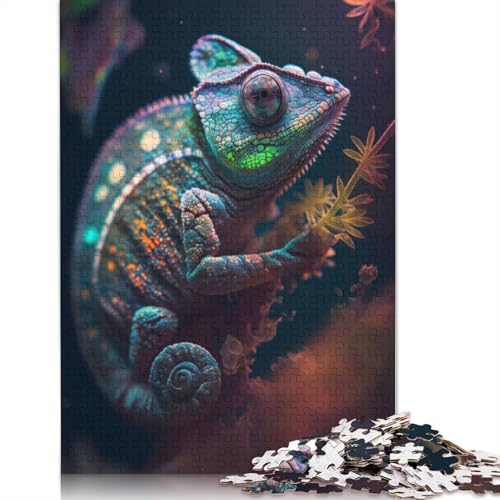 Cosmic Chameleon 1000 Puzzles für Erwachsene, Lernspiel, Puzzlespiele für Erwachsene für Jungen oder Mädchen, 1000 Teile (75 x 50 cm) von LMYmoney