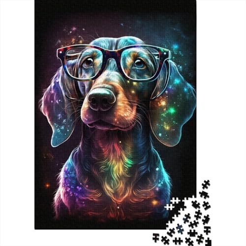 Cosmic Chihuahua mit Brille, Puzzle, Premium-Puzzle aus 100% recyceltem Brett, für Kinder und Erwachsene ab 12 Jahren, 1000 Teile (38 x 26 cm) von LMYmoney
