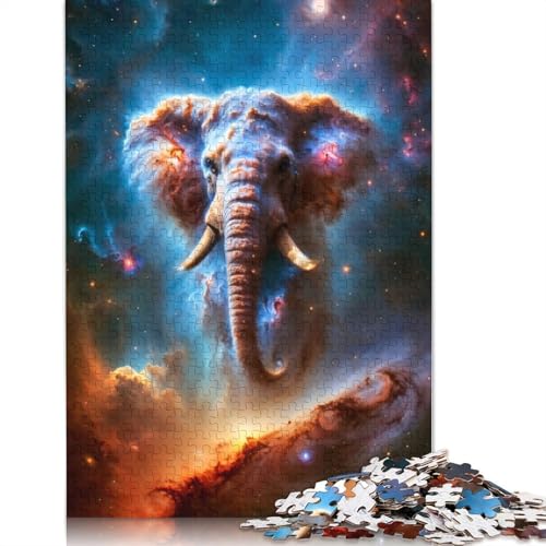 Cosmic Elephant Nebula Puzzle für Erwachsene, Denksportaufgaben für Erwachsene, Puzzlespiele für Erwachsene und Teenager, 1500 Teile (85 x 57 cm) von LMYmoney