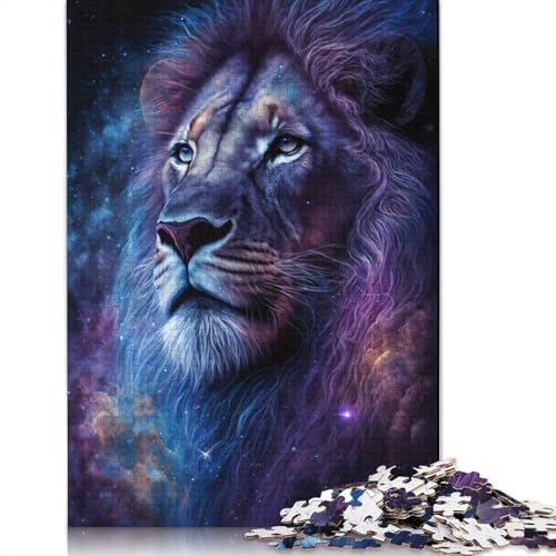 Cosmic Galaxy Lion Puzzle für Erwachsene und Jugendliche, 1000 Teile, Holzpuzzle für Erwachsene, Puzzles für Jugendliche ab 12 Jahren, (75 x 50 cm) von LMYmoney