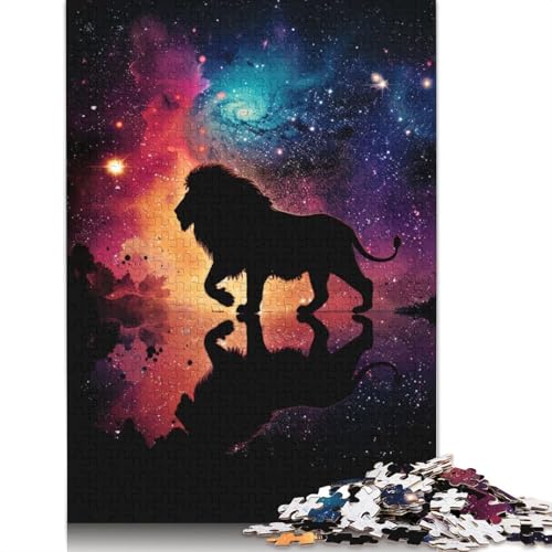 Cosmic Lion Holzpuzzle 1000 Teile Puzzle für Erwachsene Lernspiel Herausforderung Spielzeug 1000 Stück (75 x 50 cm) von LMYmoney