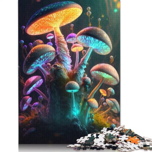 Cosmic Mushroom 1000-teiliges Holzpuzzle für Erwachsene, Puzzle, Lernspiel, Herausforderungsspielzeug, 1000 Teile (75 x 50 cm) von LMYmoney