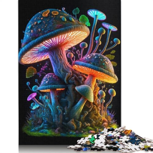 Cosmic Mushroom 1000-teiliges Puzzle für Teenager, Geschenke, Holzpuzzle, Puzzle für Erwachsene, Lernspiele für zu Hause, DIY-Spielzeug, 1000 Teile (75 x 50 cm) von LMYmoney