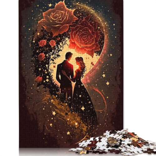 Cosmic Rose Holzpuzzle 1000 Teile Puzzle für Erwachsene, Lernspiel, Herausforderungsspielzeug, 1000 Stück (75 x 50 cm) von LMYmoney