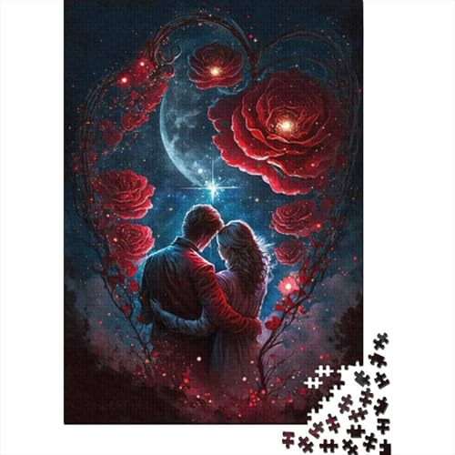 Cosmic Rose Puzzle für Erwachsene und Jugendliche, 1000 Teile, Holzpuzzle für Erwachsene, Puzzles für Jugendliche ab 12 Jahren, 1000 Teile (38 x 26 cm) von LMYmoney