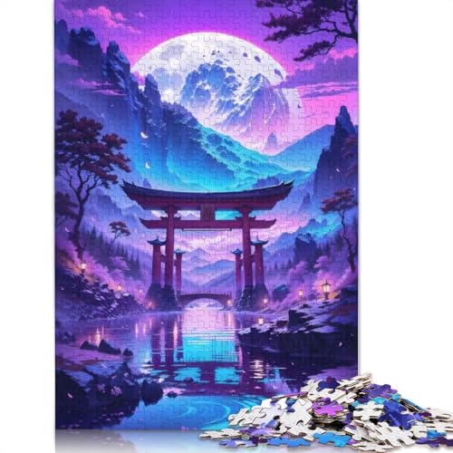 Cosmic Torii Gate Glow Puzzle für Erwachsene, Lernspiel, Puzzle-Geschenke für Kinder ab 12 Jahren, 520 Teile (52 x 38 cm) von LMYmoney