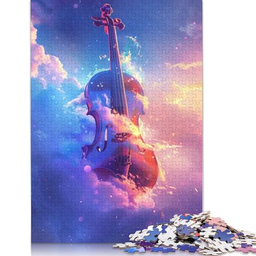 Cosmic Violin Puzzle Dekompressionsspielzeug Rechteckiges Papierpuzzle für Kinder und Erwachsene ab 12 Jahren 1000 Teile (75 x 50 cm) von LMYmoney