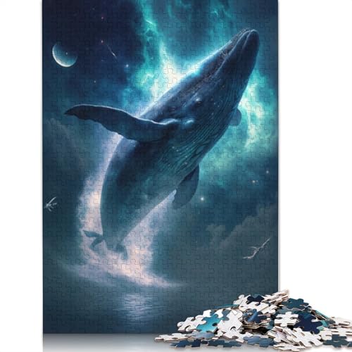 Cosmic Whale Puzzles 1000 Teile Holzpuzzles für Erwachsene und Teenager Familienspiel 1000 Stück (75 x 50 cm) von LMYmoney