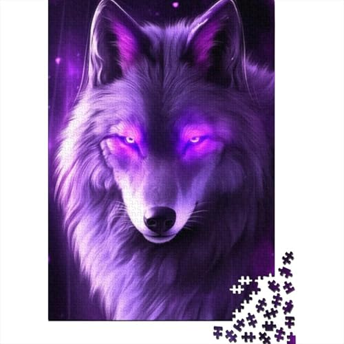 Cosmic Wolf Puzzle für Erwachsene und Jugendliche, 1000 Teile, Holzpuzzles für Teenager, Geschenke, Denksportspiel, 1000 Teile (38 x 26 cm) von LMYmoney