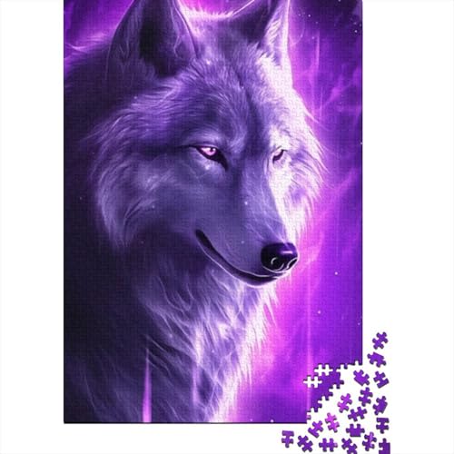 Cosmic Wolf Puzzles für Erwachsene, 1000-teiliges Puzzle für Teenager ab 12 Jahren, 1000 Teile (38 x 26 cm) von LMYmoney