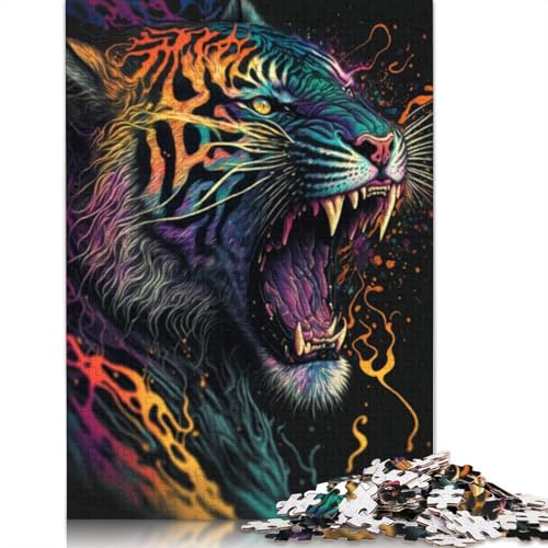 Cosmos Tiger Puzzles 1000 Teile, Holzpuzzles für Erwachsene und Teenager, Familienspiel, 1000 Stück (75 x 50 cm) von LMYmoney