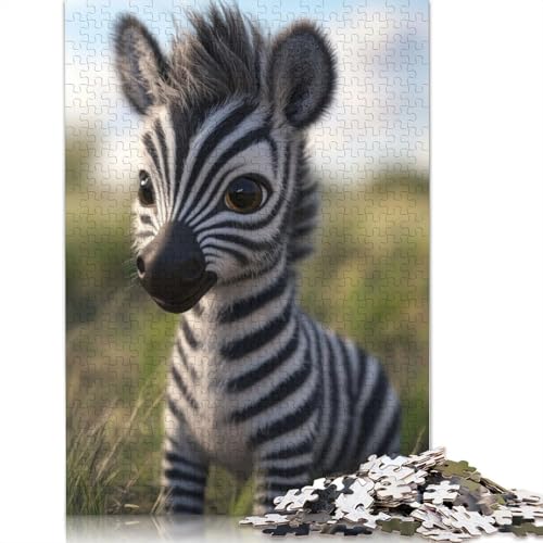 Cute Cartoon Baby Zebra Puzzles 1000 Teile Schwer Puzzle Spielzeug Lernspiel Impossible Herausforderungsspielzeug Für Erwachsene Kinder 1000pcs (75x50cm) von LMYmoney