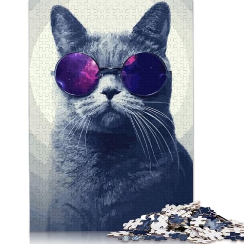 Cute Cat Puzzle 1000-teilige Schwer Puzzle Spielzeug Lernspiel Impossible Herausforderung Spielzeug Für Erwachsene Und Kinder Ab 12 Jahren 1000pcs (75x50cm) von LMYmoney