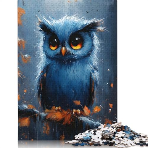Cute Owl Painting Puzzles 1000-teilige Schwer Puzzle Spielzeug Lernspiel Impossible Herausforderungsspielzeug Für Erwachsene Und Kinder in Bewährter 1000pcs (40x28cm) von LMYmoney