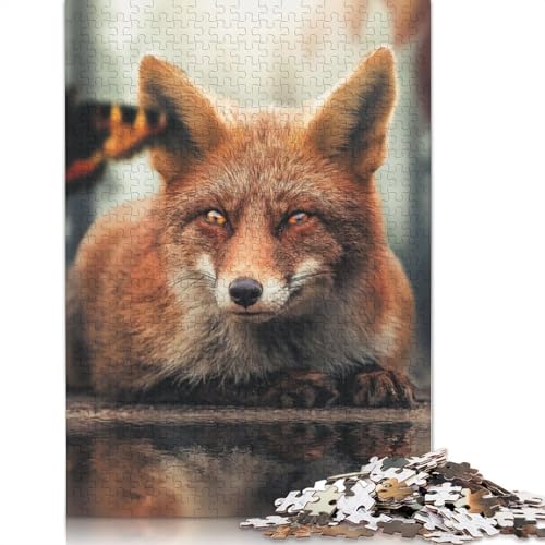 Das Fuchs- und Schmetterlingspuzzle, rechteckig, aus 100% recyceltem Karton, für Erwachsene und Kinder, 1000 Teile (75 x 50 cm) von LMYmoney