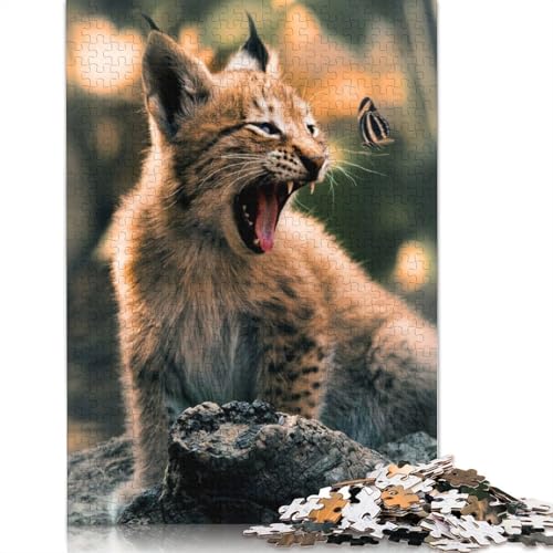 Das Luchsjunge und der Schmetterling. Familienspaß-Puzzle aus 100% recycelter Pappe für Kinder und Erwachsene ab 12 Jahren 1000 Teile (26 x 38 cm) von LMYmoney