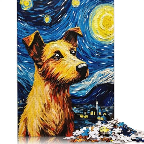 Das Sternennacht-Hunde-Puzzle für Erwachsene, Lernspiel, Cooles Puzzle für Erwachsene und Kinder, 1000 Teile (75 x 50 cm) von LMYmoney