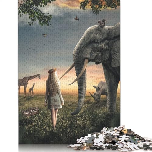 Das Zoo-Puzzle, freundliche Materialien, 100% recycelte Pappe, Puzzle für Erwachsene und Kinder, 1000 Teile (26 x 38 cm) von LMYmoney